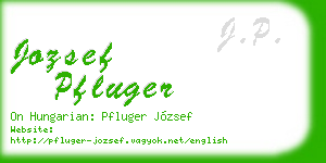 jozsef pfluger business card